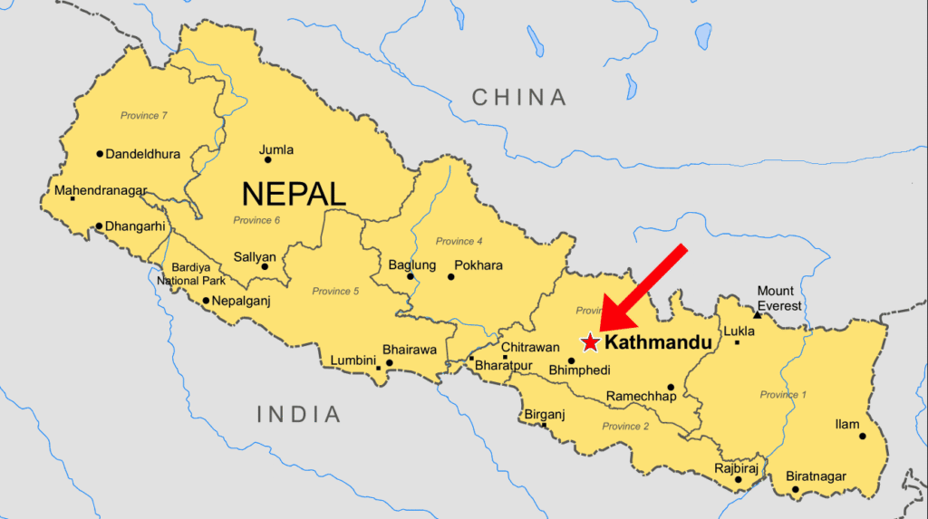 map of Nepal